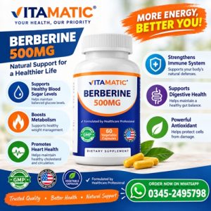 Vitamatic Berberine 500mg Vegetable Capsules Price In Pakistan