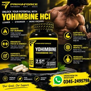 Primaforce Yohimbine HCl Capsules Price In Pakistan Primaforce Yohimbine HCl Capsules Price In Pakistan