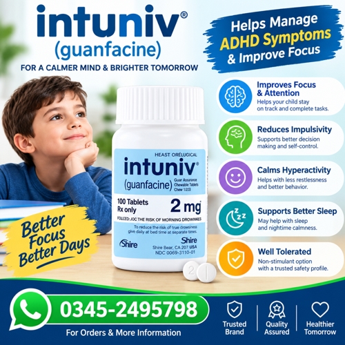 Intuniv Guanfacine 2mg Tablets Price In Pakistan