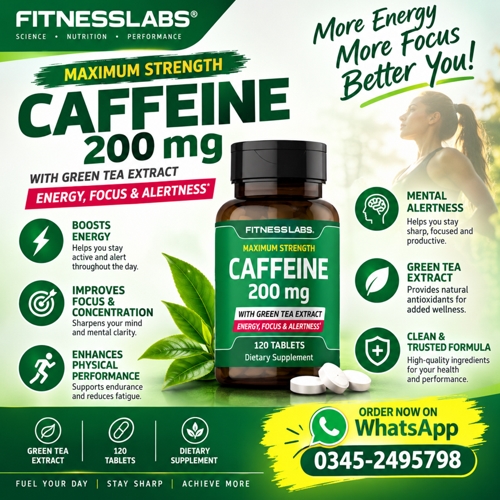 Fitness Labs Caffeine 200mg Tablets Price In Pakistan Fitness Labs Caffeine 200mg Tablets Price In Pakistan