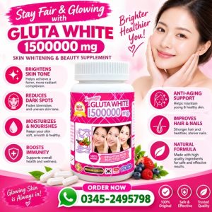 Gluta White 1500000 MG Capsules Price In Pakistan Gluta White 1500000 MG Capsules Price In Pakistan