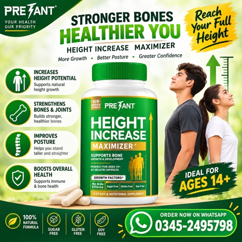 Pretant Height Increase Maximizer Capsules Price In Pakistan