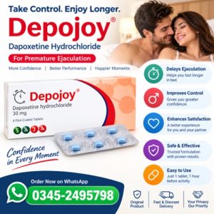 Depojoy Dapoxetine Tablets Price In Pakistan