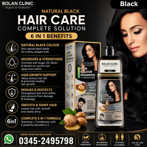 Bolan Clinic Black Hair Color Shampoo Price In Pakistan